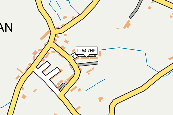 LL54 7HP map - OS OpenMap – Local (Ordnance Survey)