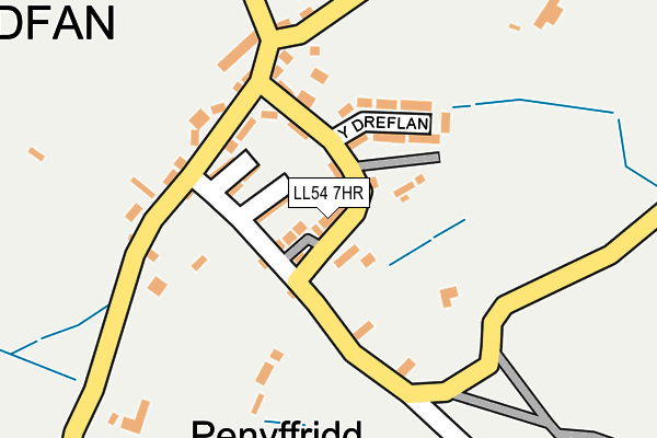 LL54 7HR map - OS OpenMap – Local (Ordnance Survey)