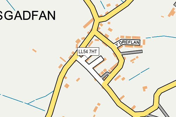 LL54 7HT map - OS OpenMap – Local (Ordnance Survey)