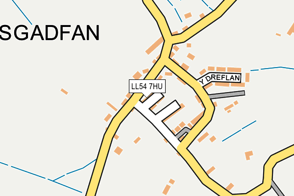 LL54 7HU map - OS OpenMap – Local (Ordnance Survey)