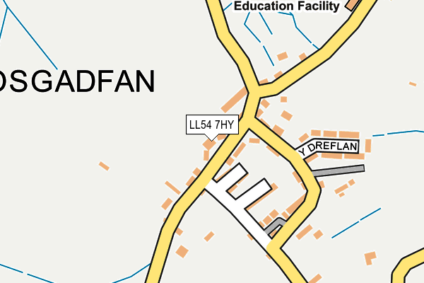 LL54 7HY map - OS OpenMap – Local (Ordnance Survey)