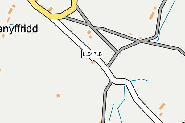LL54 7LB map - OS OpenMap – Local (Ordnance Survey)
