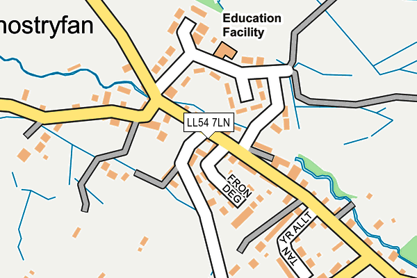 LL54 7LN map - OS OpenMap – Local (Ordnance Survey)