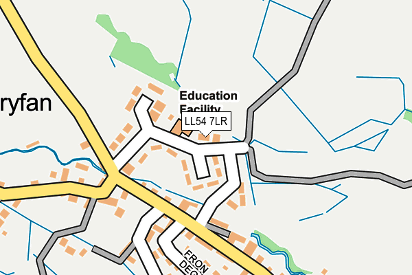 LL54 7LR map - OS OpenMap – Local (Ordnance Survey)