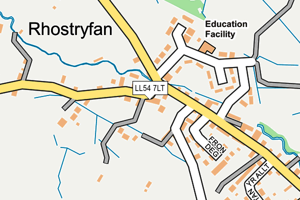 LL54 7LT map - OS OpenMap – Local (Ordnance Survey)