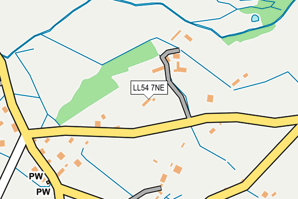 LL54 7NE map - OS OpenMap – Local (Ordnance Survey)