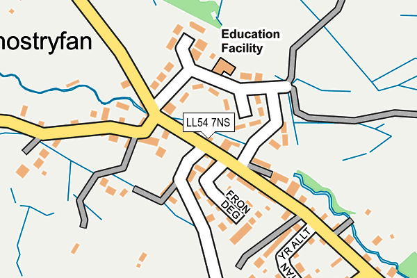 LL54 7NS map - OS OpenMap – Local (Ordnance Survey)
