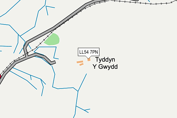 LL54 7PN map - OS OpenMap – Local (Ordnance Survey)