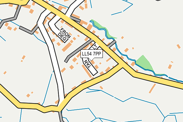 LL54 7PP map - OS OpenMap – Local (Ordnance Survey)