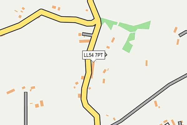 LL54 7PT map - OS OpenMap – Local (Ordnance Survey)