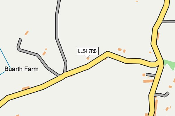 LL54 7RB map - OS OpenMap – Local (Ordnance Survey)