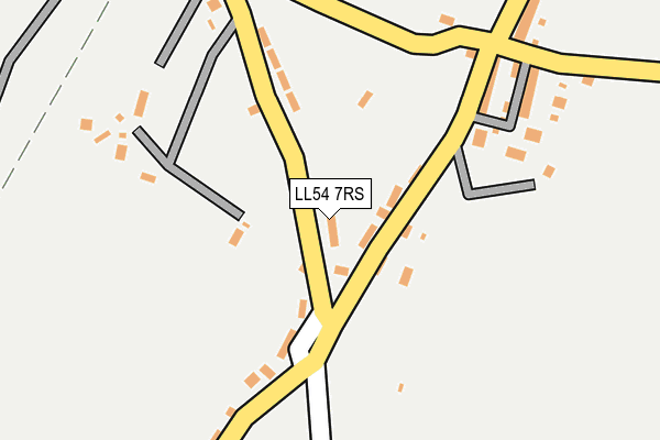 LL54 7RS map - OS OpenMap – Local (Ordnance Survey)