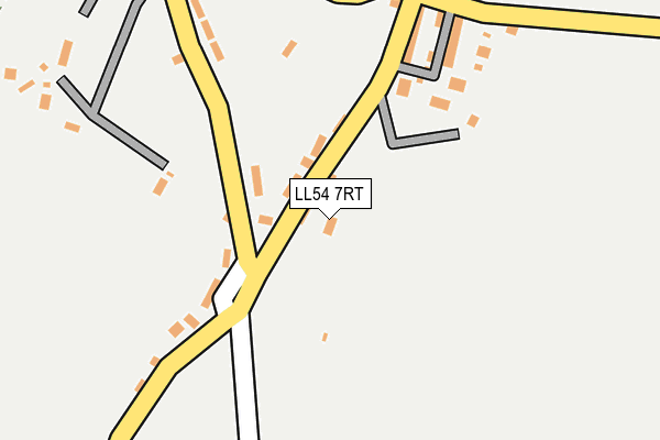 LL54 7RT map - OS OpenMap – Local (Ordnance Survey)