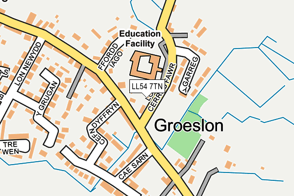 LL54 7TN map - OS OpenMap – Local (Ordnance Survey)