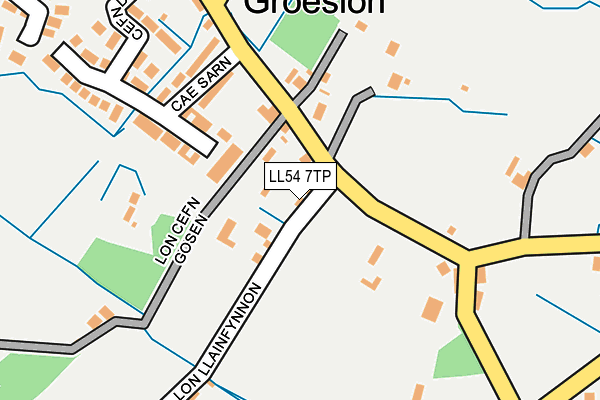 LL54 7TP map - OS OpenMap – Local (Ordnance Survey)