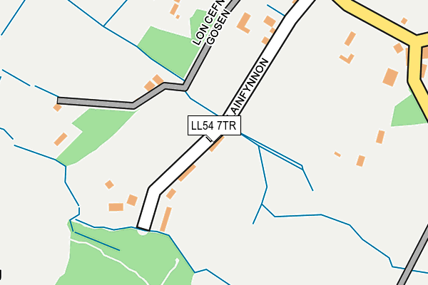 LL54 7TR map - OS OpenMap – Local (Ordnance Survey)