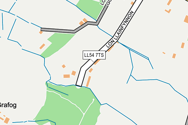 LL54 7TS map - OS OpenMap – Local (Ordnance Survey)