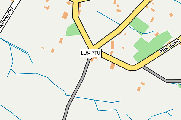 LL54 7TU map - OS OpenMap – Local (Ordnance Survey)