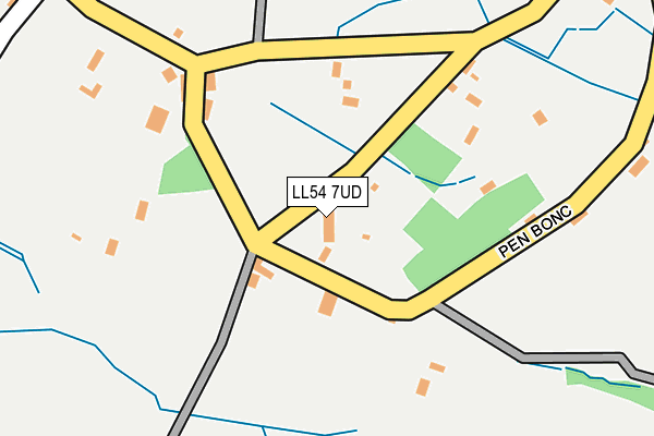 LL54 7UD map - OS OpenMap – Local (Ordnance Survey)