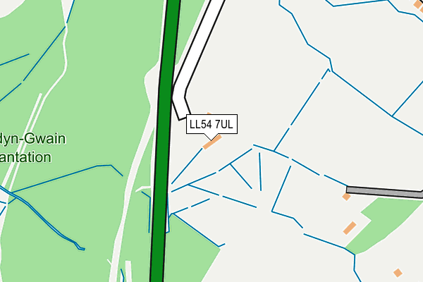LL54 7UL map - OS OpenMap – Local (Ordnance Survey)