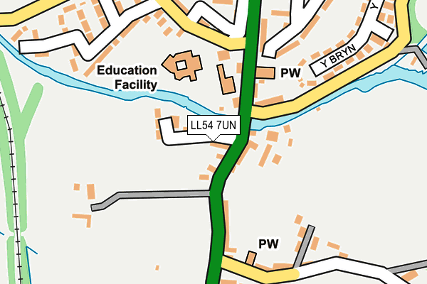 LL54 7UN map - OS OpenMap – Local (Ordnance Survey)