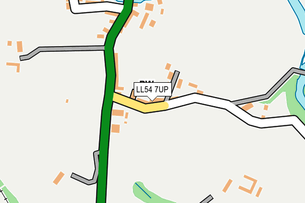 LL54 7UP map - OS OpenMap – Local (Ordnance Survey)