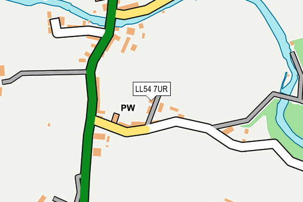 LL54 7UR map - OS OpenMap – Local (Ordnance Survey)