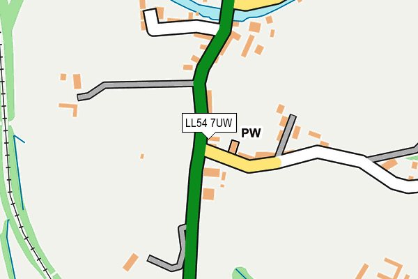 LL54 7UW map - OS OpenMap – Local (Ordnance Survey)