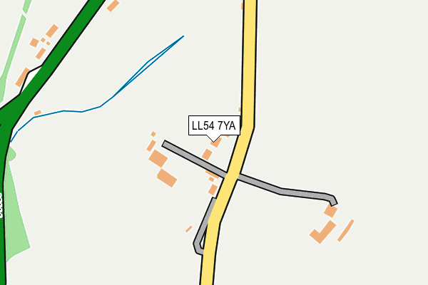LL54 7YA map - OS OpenMap – Local (Ordnance Survey)