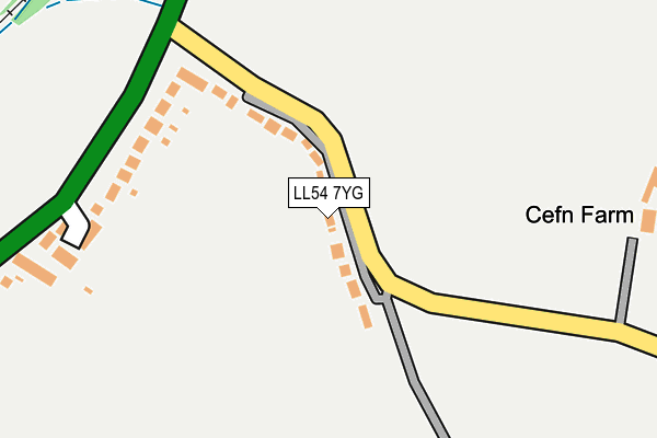 LL54 7YG map - OS OpenMap – Local (Ordnance Survey)