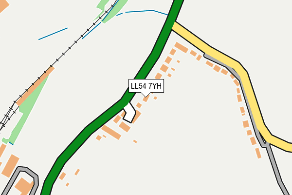 LL54 7YH map - OS OpenMap – Local (Ordnance Survey)