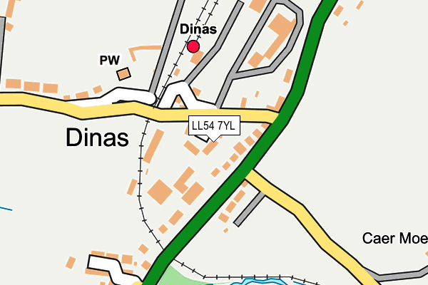 LL54 7YL map - OS OpenMap – Local (Ordnance Survey)