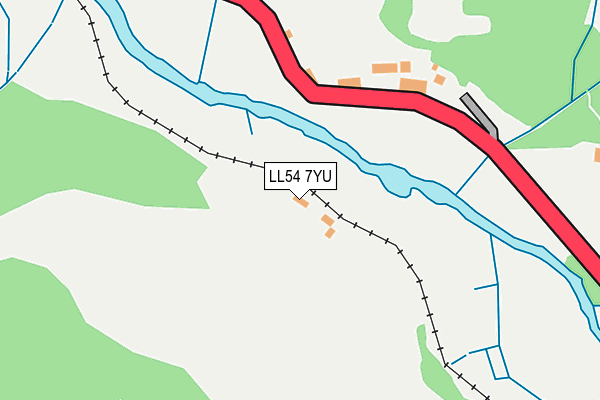 LL54 7YU map - OS OpenMap – Local (Ordnance Survey)