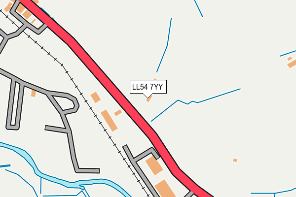 LL54 7YY map - OS OpenMap – Local (Ordnance Survey)