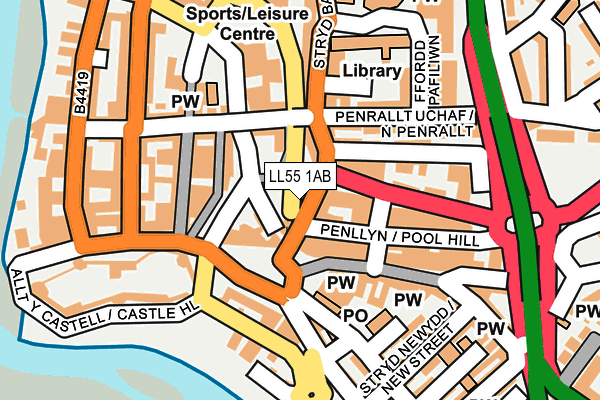 Map of CAERNARFON KEBAB LTD at local scale