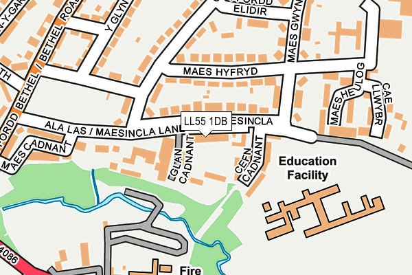 LL55 1DB map - OS OpenMap – Local (Ordnance Survey)