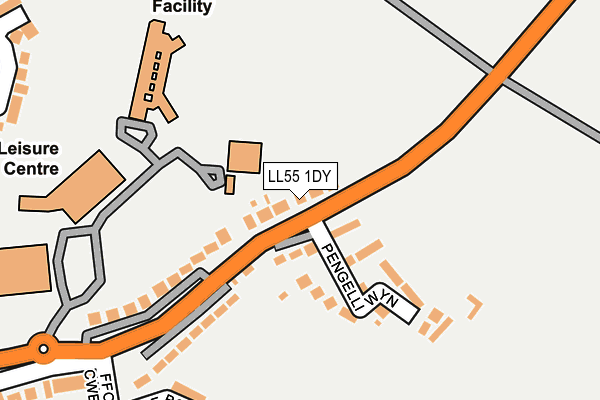 LL55 1DY map - OS OpenMap – Local (Ordnance Survey)