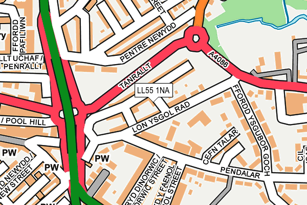 LL55 1NA map - OS OpenMap – Local (Ordnance Survey)