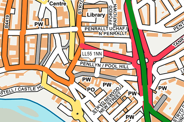 LL55 1NN map - OS OpenMap – Local (Ordnance Survey)