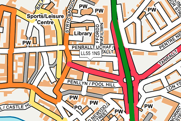 LL55 1NS map - OS OpenMap – Local (Ordnance Survey)