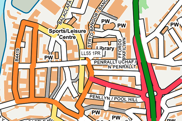 LL55 1PR map - OS OpenMap – Local (Ordnance Survey)