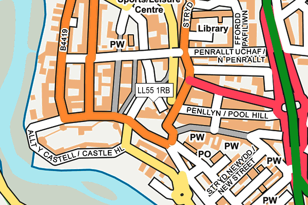 LL55 1RB map - OS OpenMap – Local (Ordnance Survey)