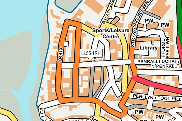 LL55 1RH map - OS OpenMap – Local (Ordnance Survey)