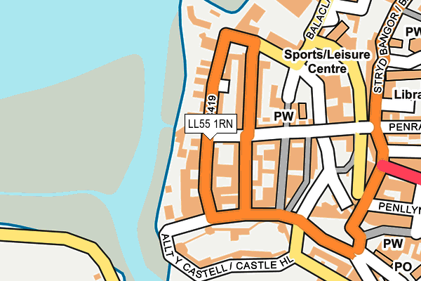 LL55 1RN map - OS OpenMap – Local (Ordnance Survey)