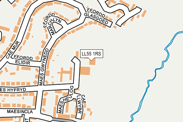 LL55 1RS map - OS OpenMap – Local (Ordnance Survey)
