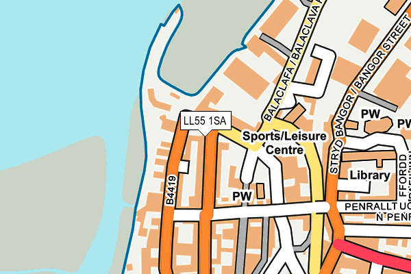 LL55 1SA map - OS OpenMap – Local (Ordnance Survey)