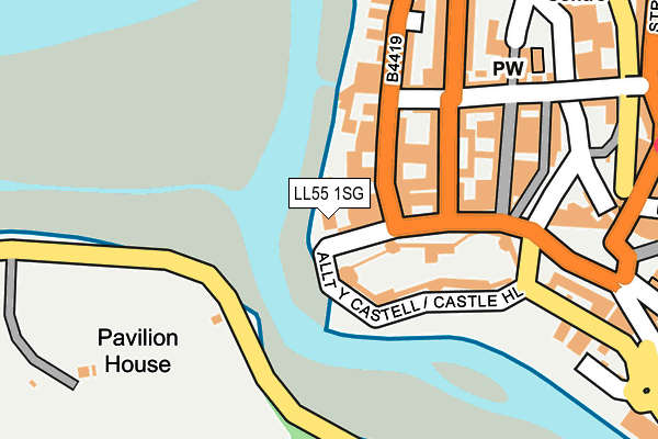 LL55 1SG map - OS OpenMap – Local (Ordnance Survey)