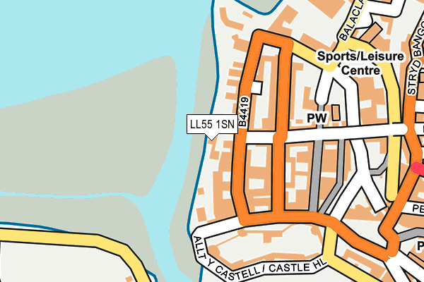 LL55 1SN map - OS OpenMap – Local (Ordnance Survey)