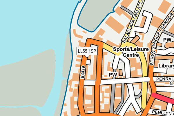 LL55 1SP map - OS OpenMap – Local (Ordnance Survey)