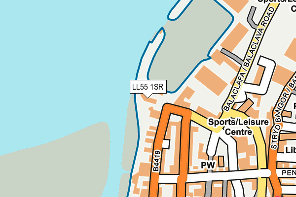 LL55 1SR map - OS OpenMap – Local (Ordnance Survey)